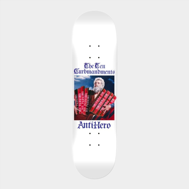 Anti Hero – 9″ – Pro Deck Ten Curbmandment Deck – White 9″