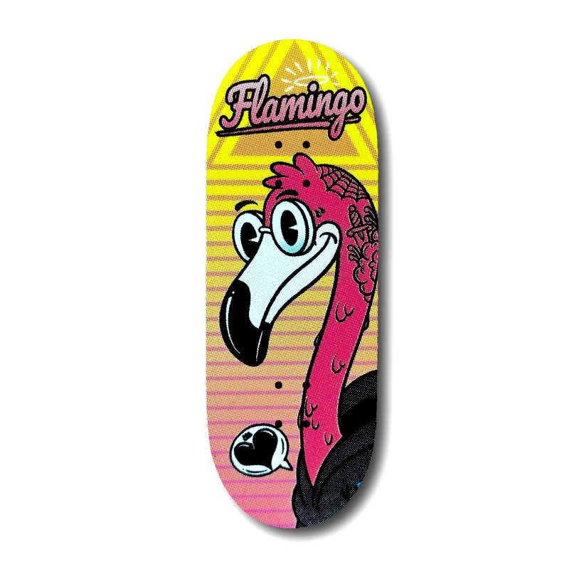 Chems “Flamingo Ocho Pro Model” Fingerboard Deck 29mm Mid-Pro Popsicle