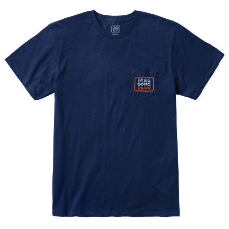 Freedome Skateboards Free Gun Pocket T Shirt Navy Large