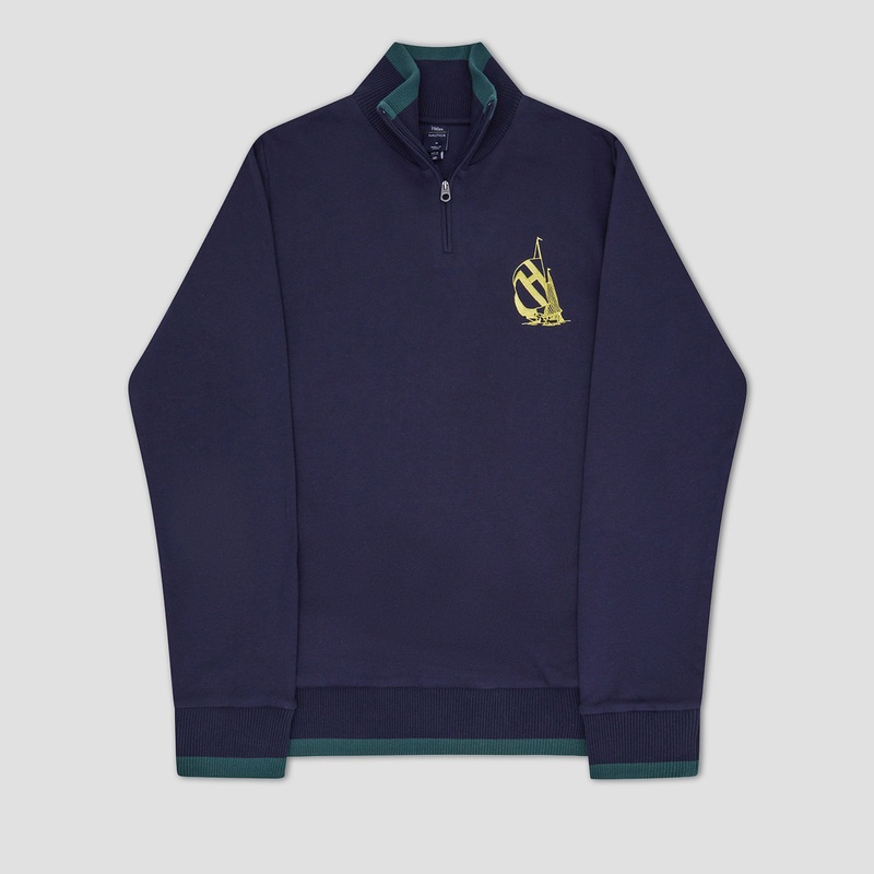 Helas x Nautica Quarter Zip Navy Small