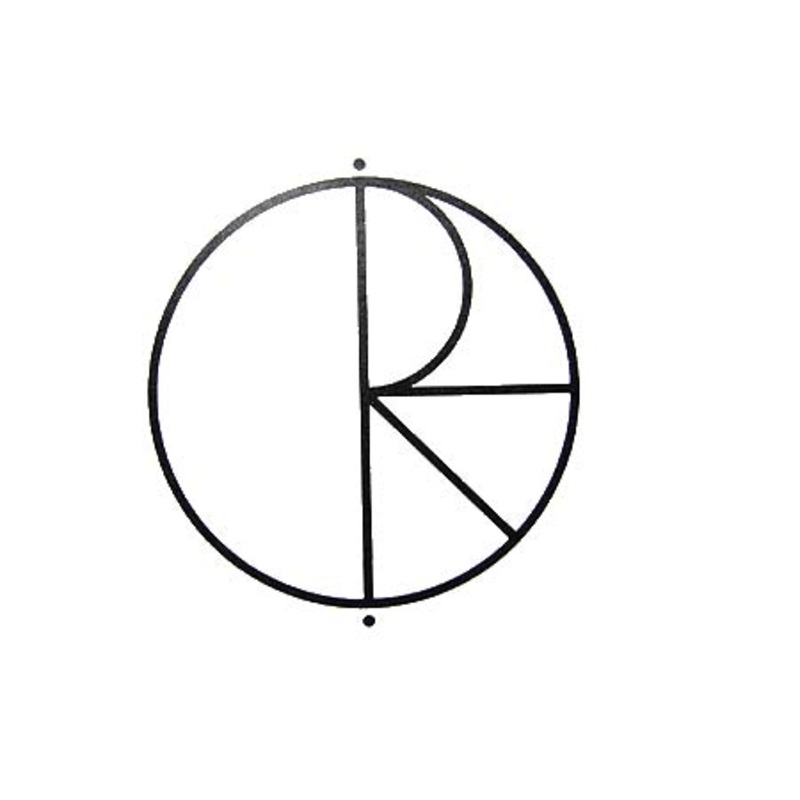 Polar Skateboards Circle Sticker White N/A