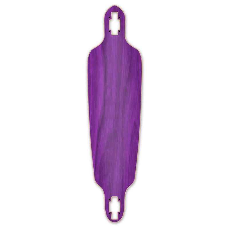 Punked Drop Through Blank Longboard Deck – Stained Purple Deck