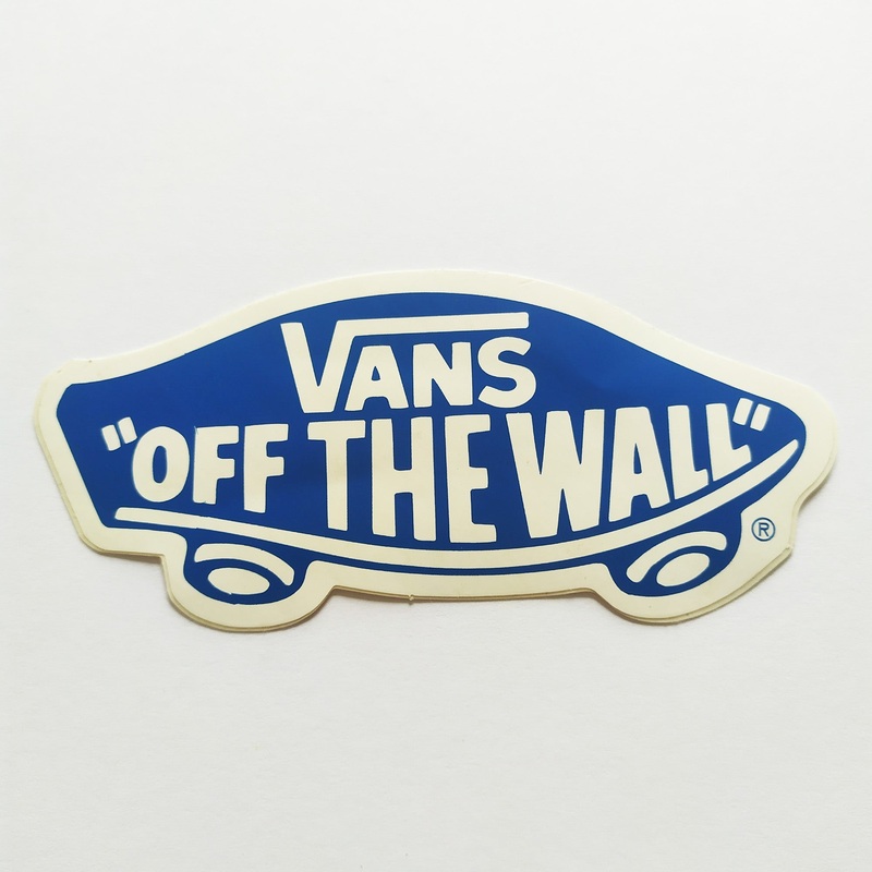 Vans Shoes “Off The Wall ” Skateboard Sticker – Blue