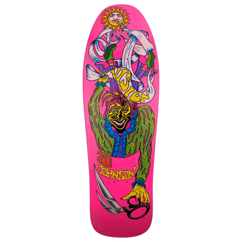 Vision Joe Johnson Scissors 9.5″ Skateboard Deck Pink Dip
