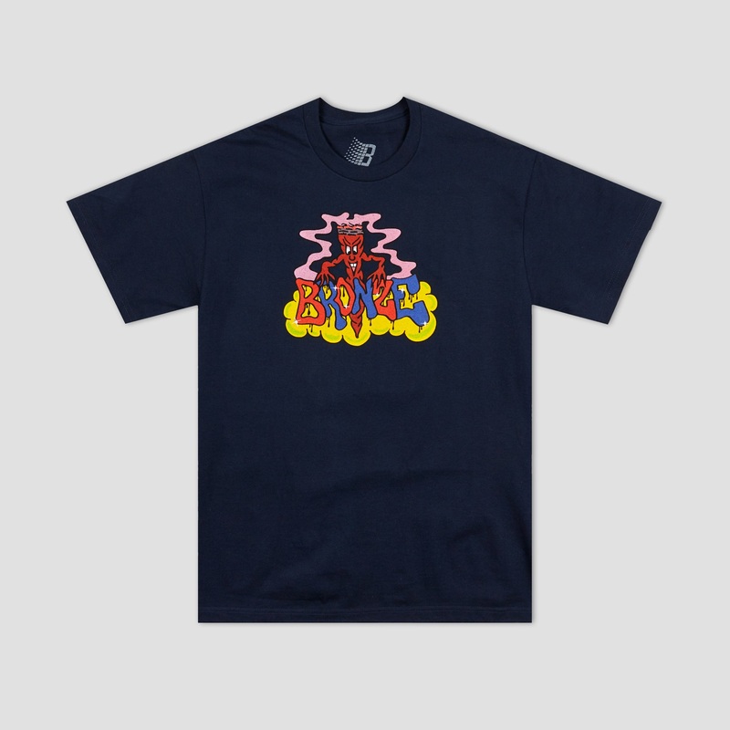 Bronze Mr Blunt T-Shirt Navy Small