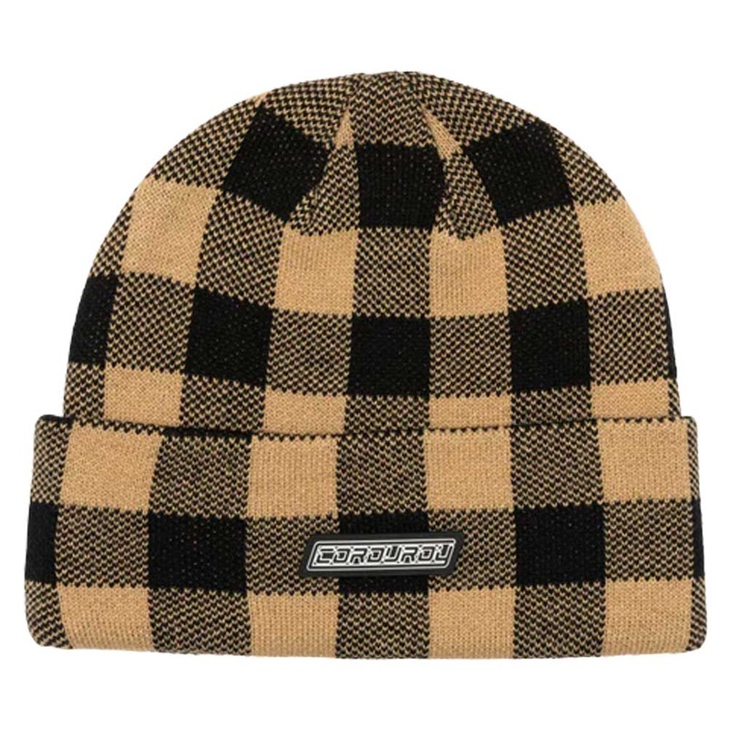 Corduroy Fuzz Beanie – Khaki Khaki