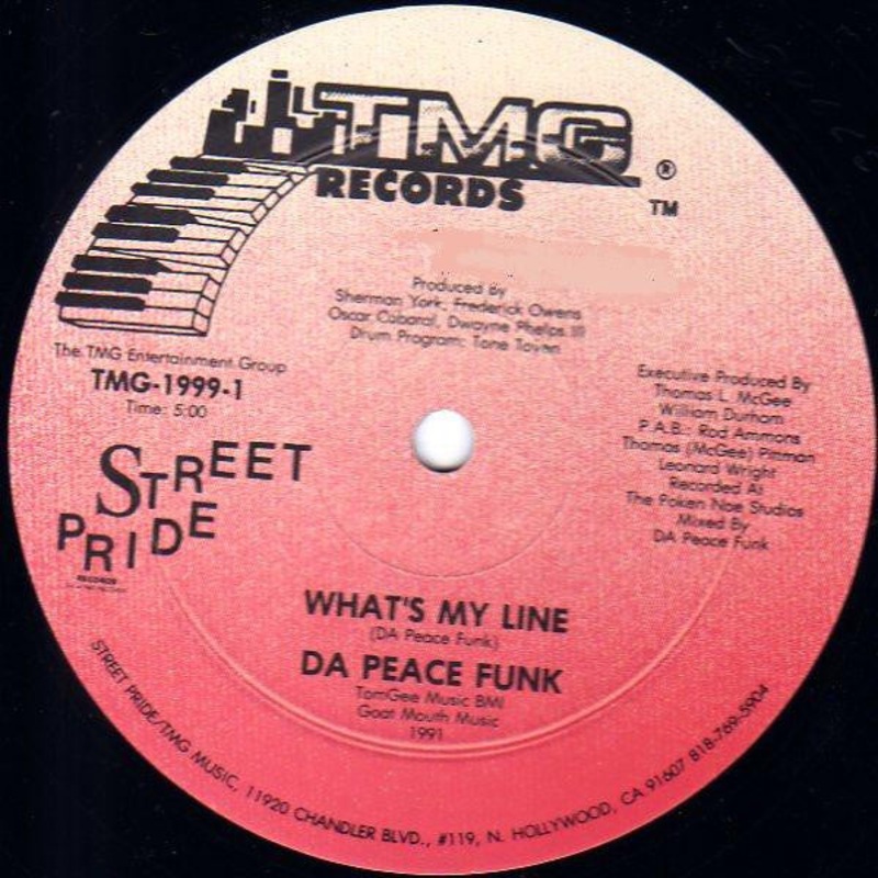 Da Peace Funk  What’s My Line / Ill Face Nose / Let Me X Plain Vinyl LP Record
