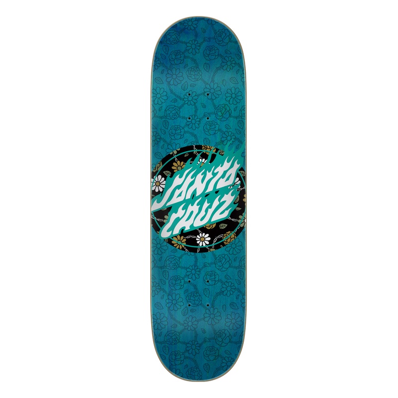 Floral Flame Dot 7 Ply Birch Skateboard Deck 8.25in x 31.8in Santa Cruz