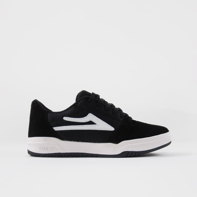 Lakai Brighton Kids Suede – Black / White Kids UK 10