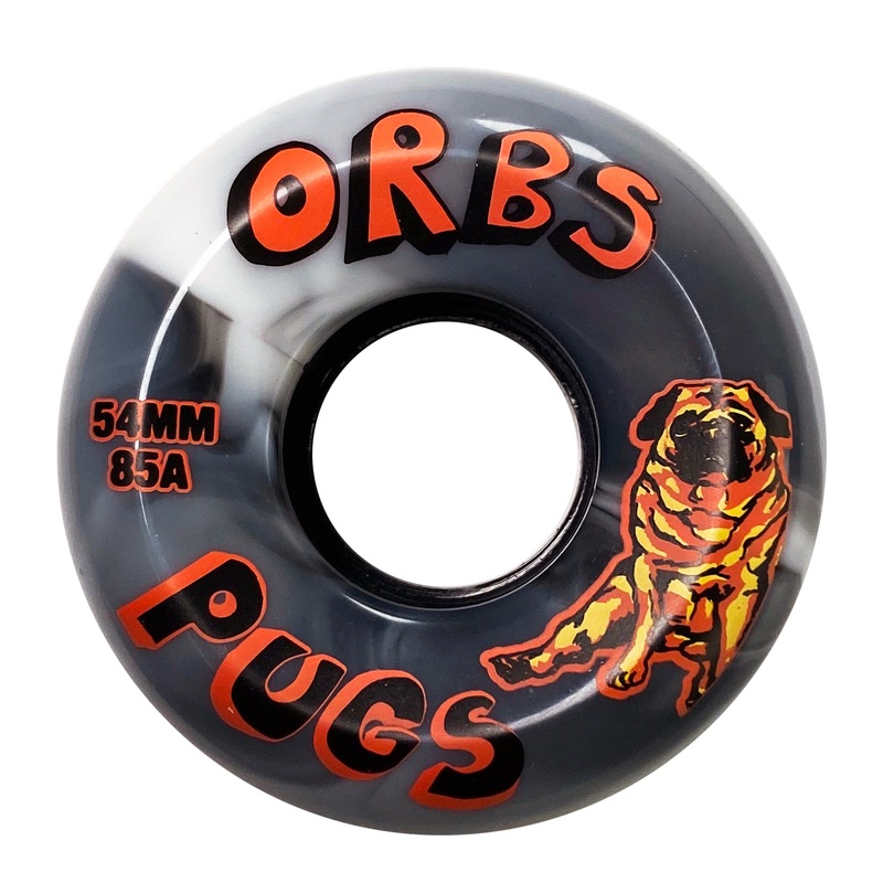Orbs – 54mm – Pugs 85A Soft Wheels – Black / White