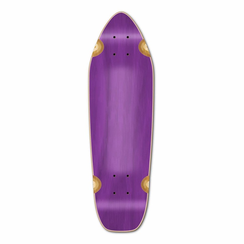 Punked Mini Cruiser Blank Deck – Stained Purple Deck