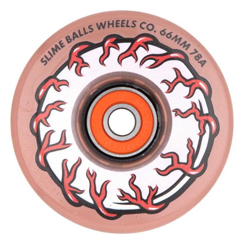 SLIME BALLS PINK EYE LIGHT UP 66MM WHEELS