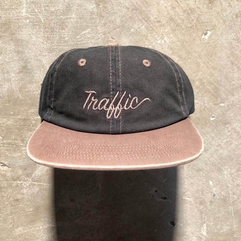 Traffic Skateboards – Script Snapback Hat – Black / Sepia