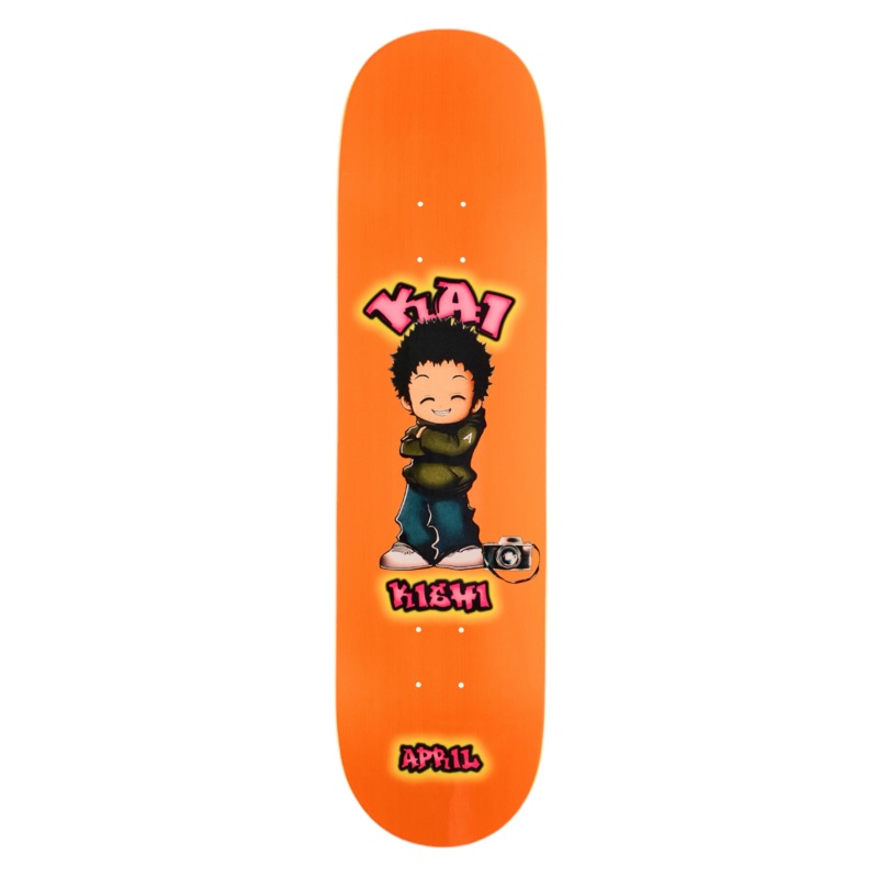April Kai Kishi Chibi Orange 8.25″ Skateboard Deck 8.25″ WB 14.0″