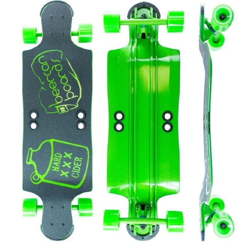 Beercan Green 35″ Hard Cider Drop Down Longboard Complete