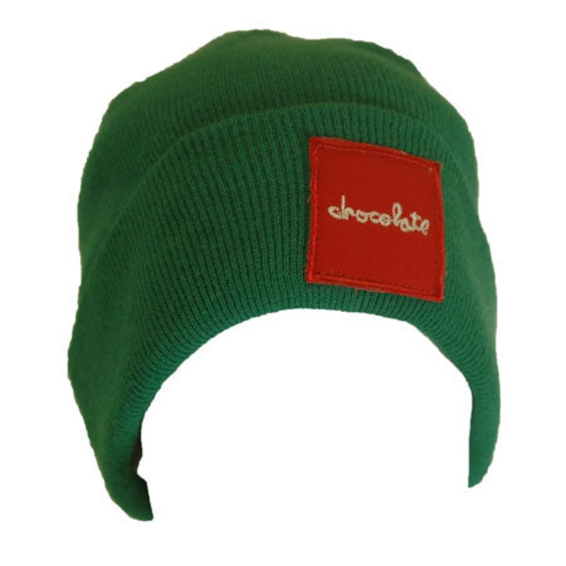 Chocolate Red Square Beanie Green One size fits all