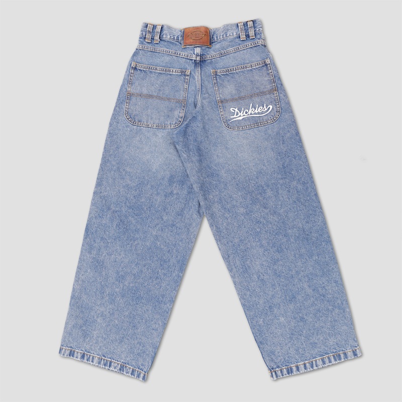 Dickies Loose Wave Denim Jeans Blue Rinsed Fade 28/30