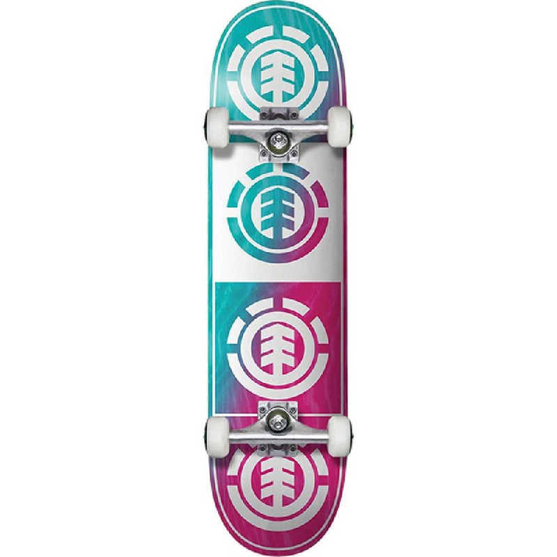 Element Quadrant 8.0″ Teal Pink White Skateboard Complete