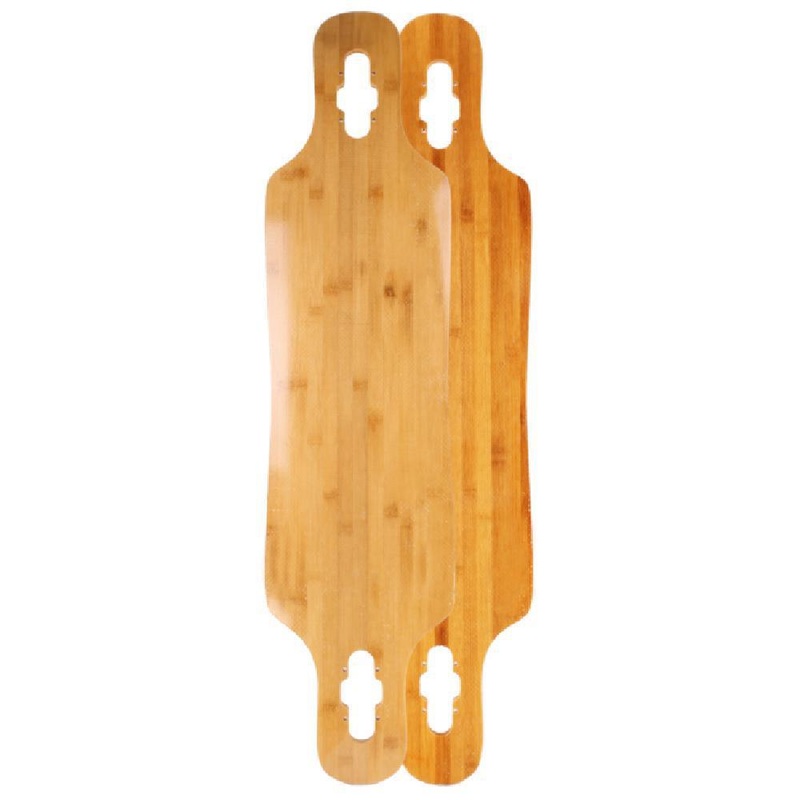 Fiberglass-Bamboo-Flex Drop Through Double Kick 39″ Longboard Deck Deck
