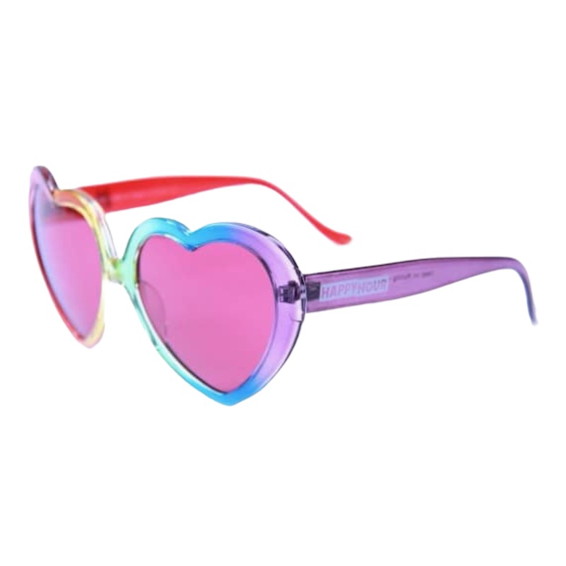 Happy Hour Heart Ons Sunglasses Rainbow Fade/Moxi OS