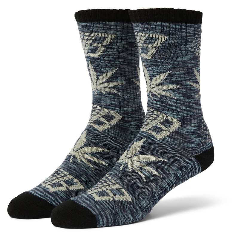 Huf X Bronze Plantlife Marled Sock Black