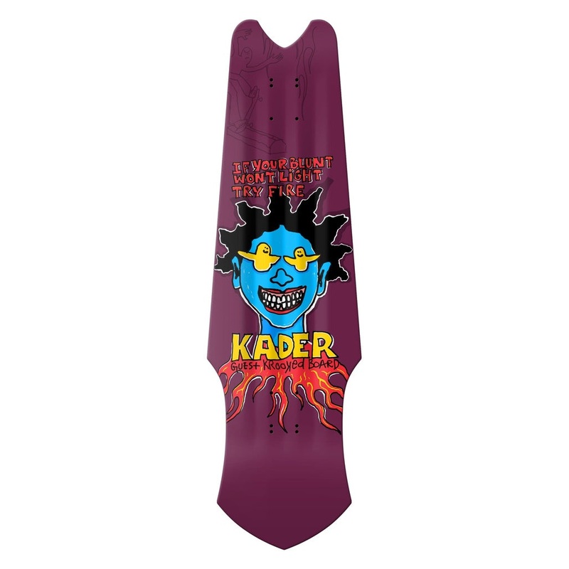 Krooked Kader Guest Tri-Plane 9.75″ Shaped Skateboard Deck