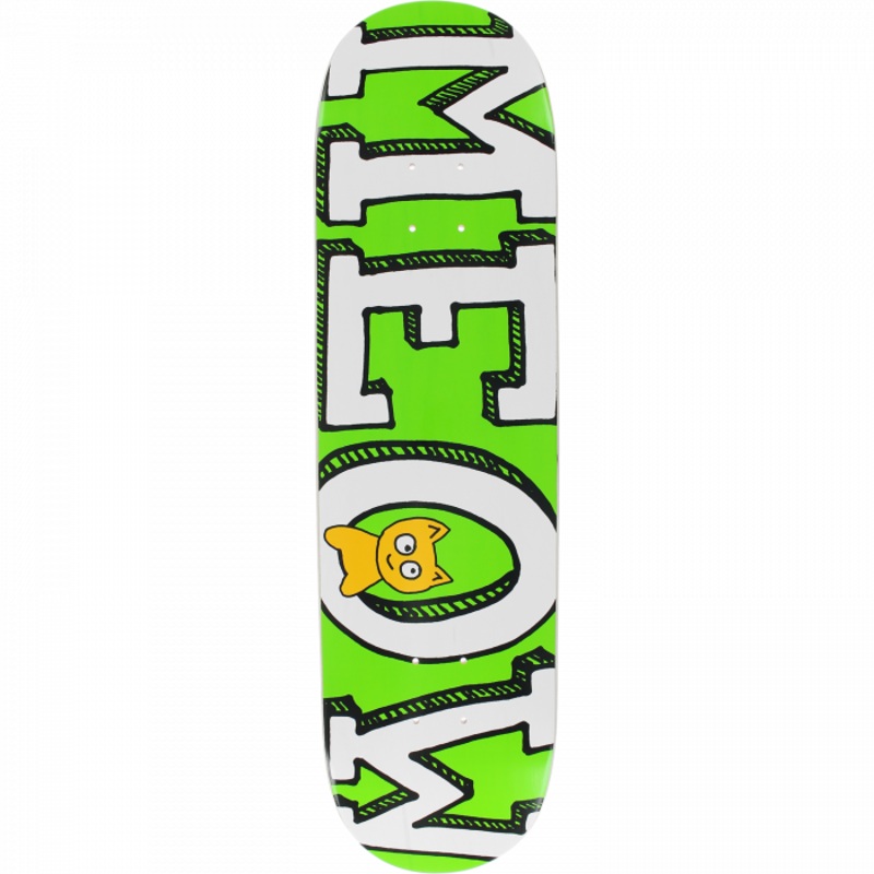 MEOW LOGO DECK-8.25 GREEN
