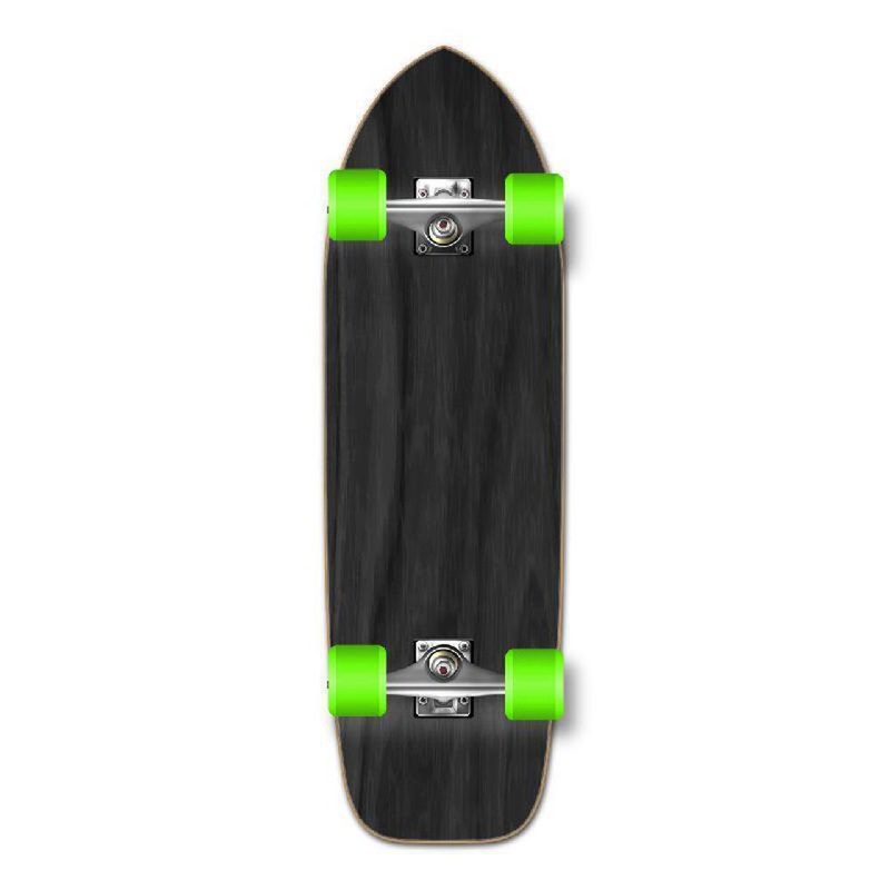 Punked 33″ Old School Longboard Complete in Stained Black Complete
