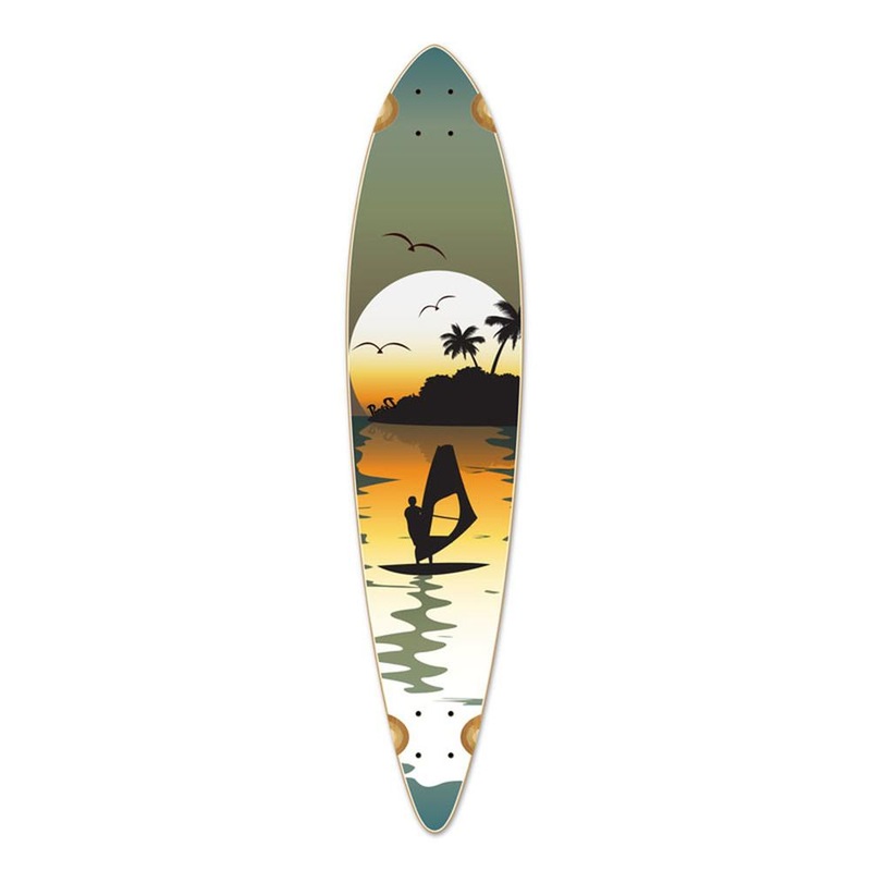 Punked Pintail Surfer Longboard Deck Deck