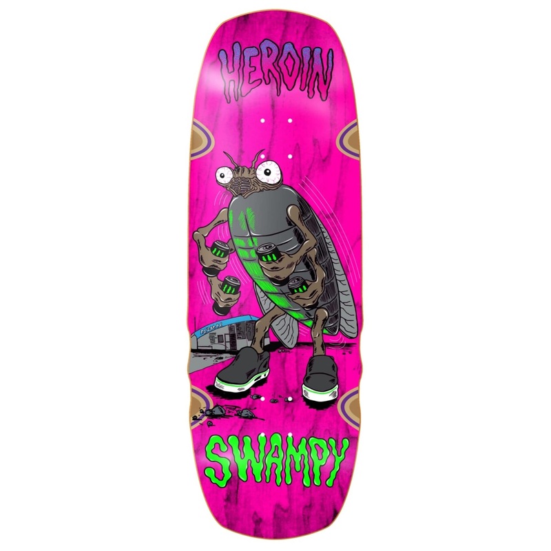 SIGNED HEROIN SWAMPY BUG DECK 10.75 SIGNED BY SWAMPY Blue