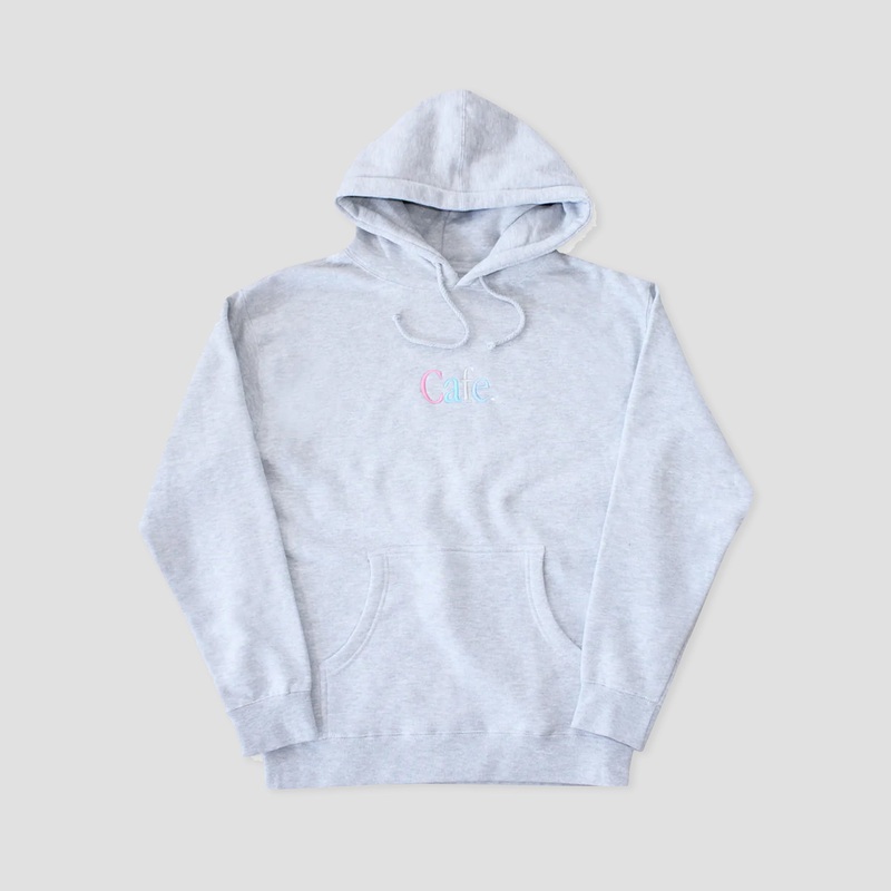 Skateboard Cafe Wayne Embroidered Hood Heather Grey Small