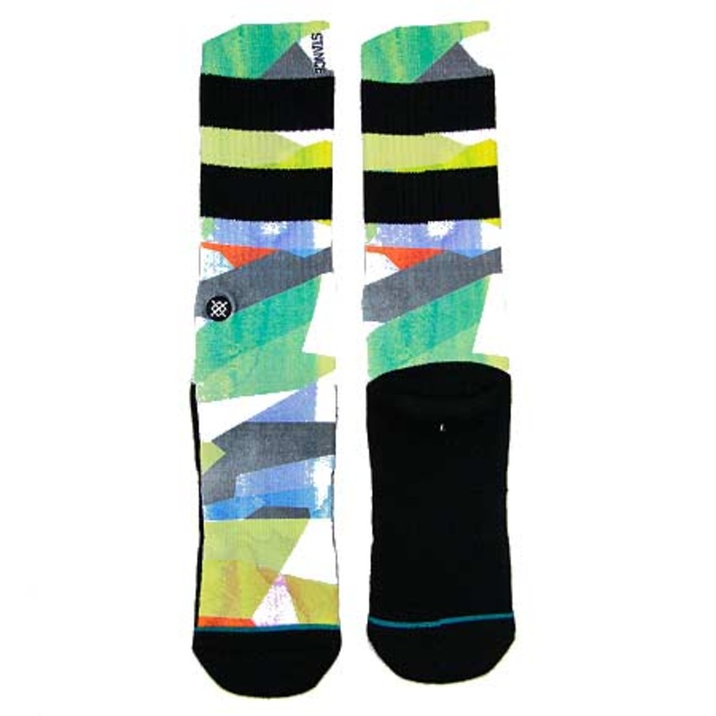 Stance Grainer Crew Socks Yellow Large