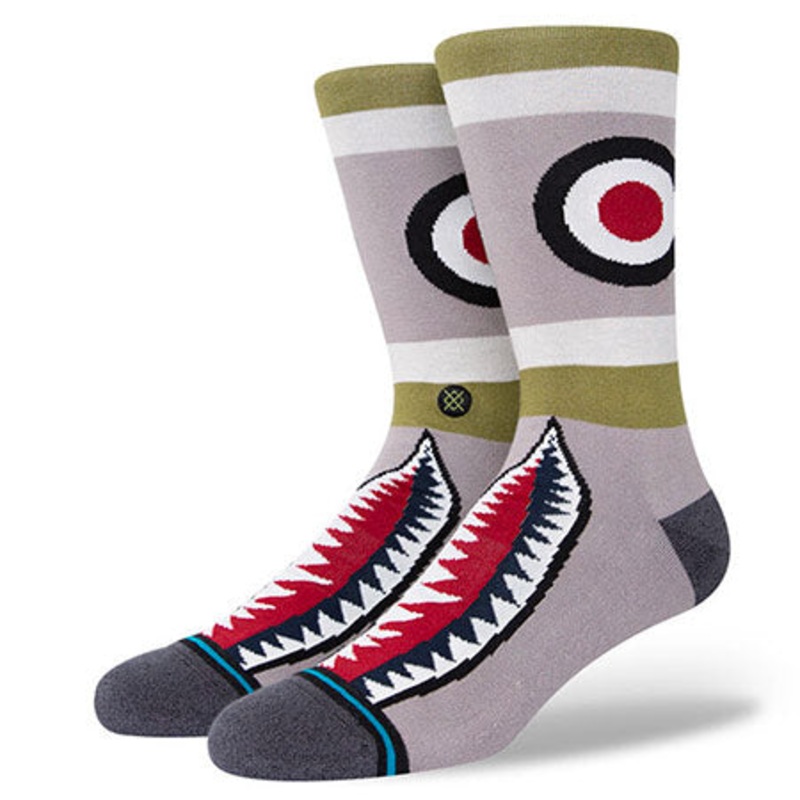 Stance Warbird Crew Sock Green Large