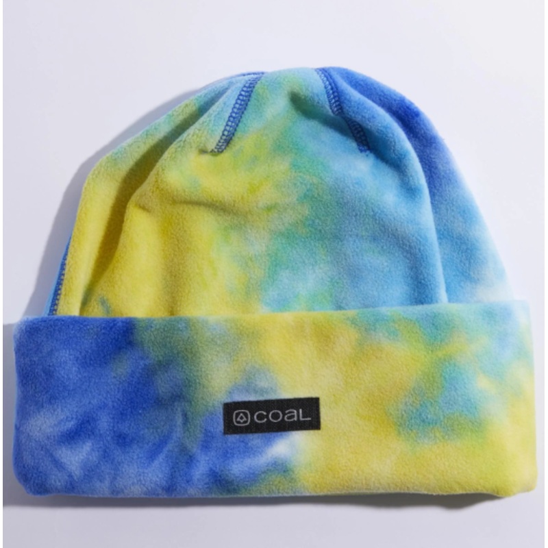 Coal New Jack Fleece Beanie Blue Yellow Tie Dye Blue Yellow Tie Dye