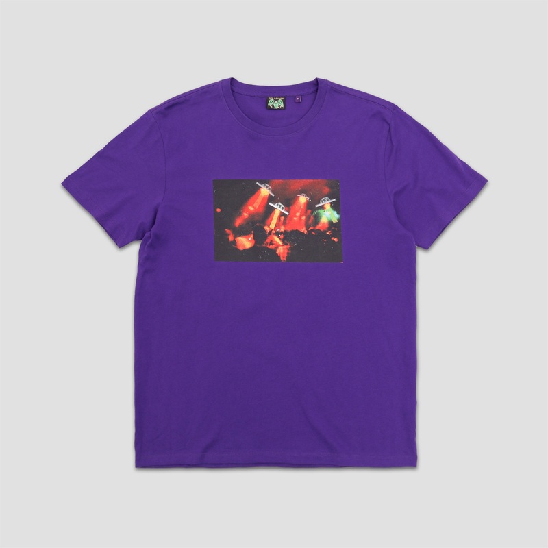Come To My Church Alien Attack T-Shirt Purple Small