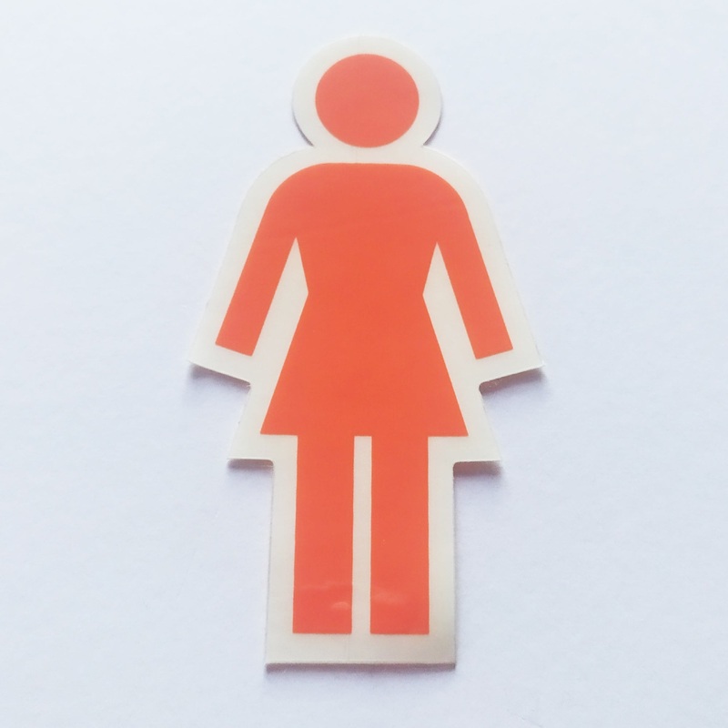 Girl Skateboard Sticker – 8.5cm high approx