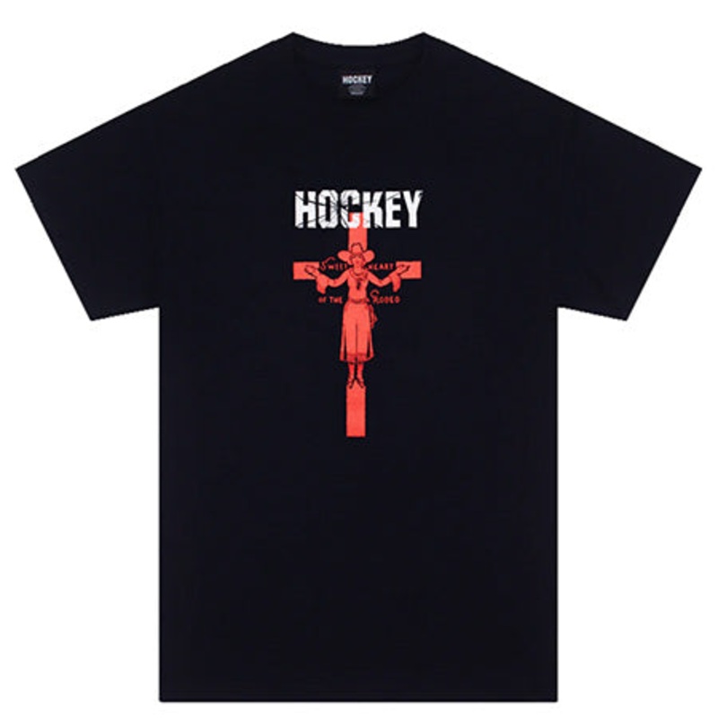 Hockey Sweet Heart T Shirt Black Medium