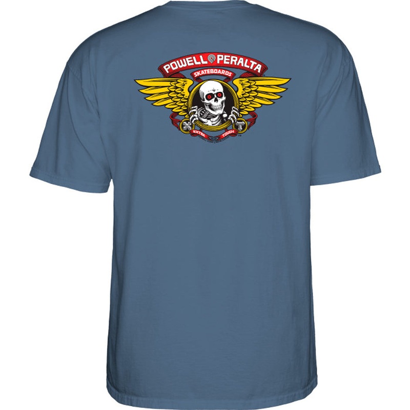 Powell Peralta Winged Ripper Indigo T Shirt Indigo Blue Small