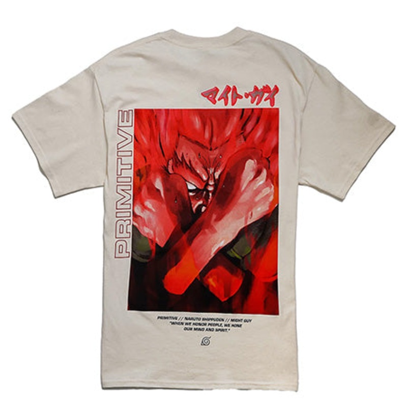 Primitive Skateboarding Primitive x Naruto Might Guy T Shirt Sand Large