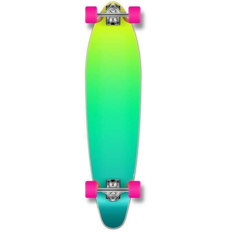 Punked Gradient Green kicktail 40″ Longboard Complete