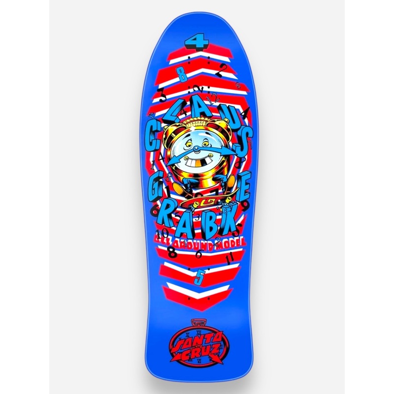 Santa Cruz Claus Grabke All Around Skateboard – BLUE