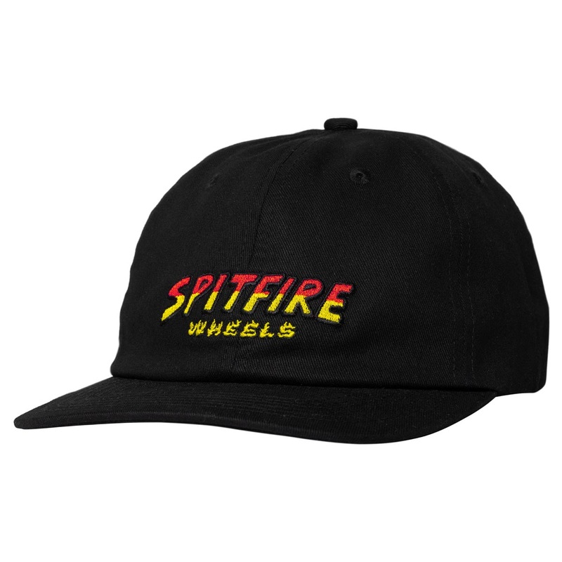 Spitfire Hell Hound Script Strapback Hat – Black Black
