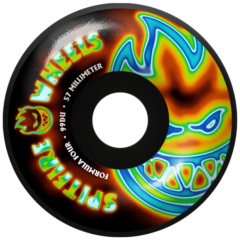 Spitfire Radioactive Black Bighead Formula Four 99D Wheels Black 57mm
