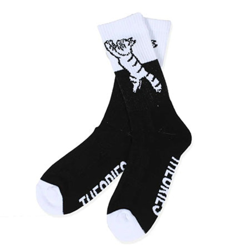 Theories Consious Kitty Crew Socks Wine/ White One size fits all