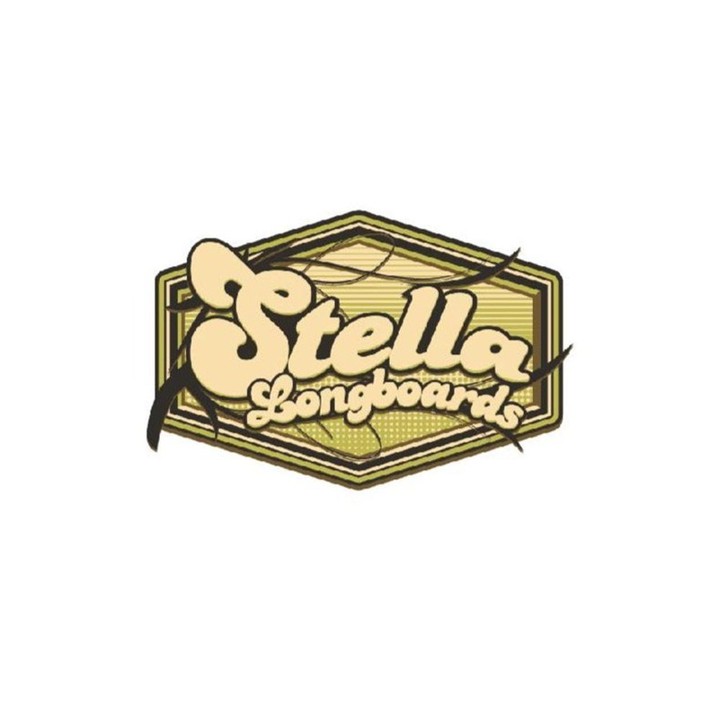 Big 6″ X 4″ Longboard Skateboard Stella Longboards Sticker Yellow