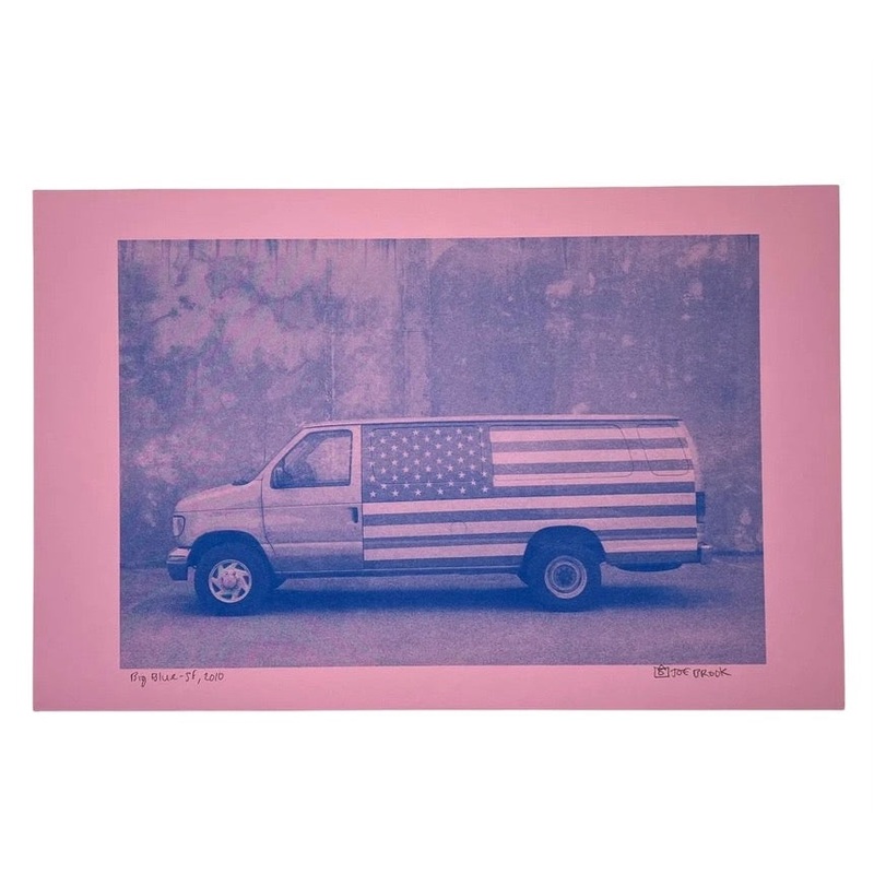 Big Blue Pink Risograph Print 11×17