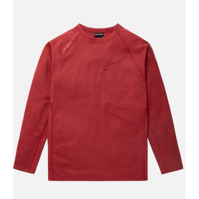 Burton Men’s Multipath Grid Crewneck – Sun Dried Tomato Small Sun Dried Tomato