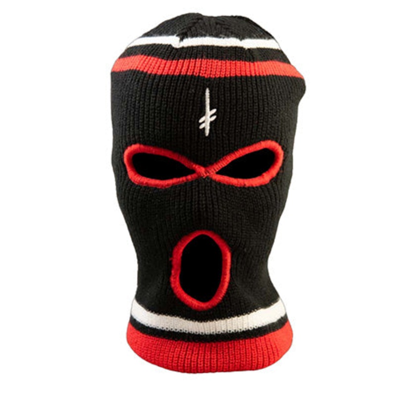 Deathwish Gang Logo Ski Mask Black/ Red/ White One size fits all