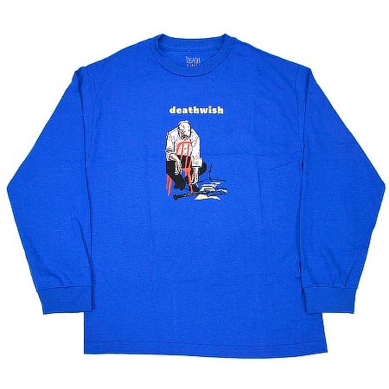 Deathwish The Blues Long Sleeve T Shirt Blue Medium