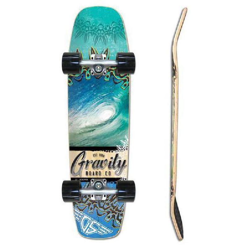 Gravity Wingman Mini Cruiser 30″ Longboard Orange Green